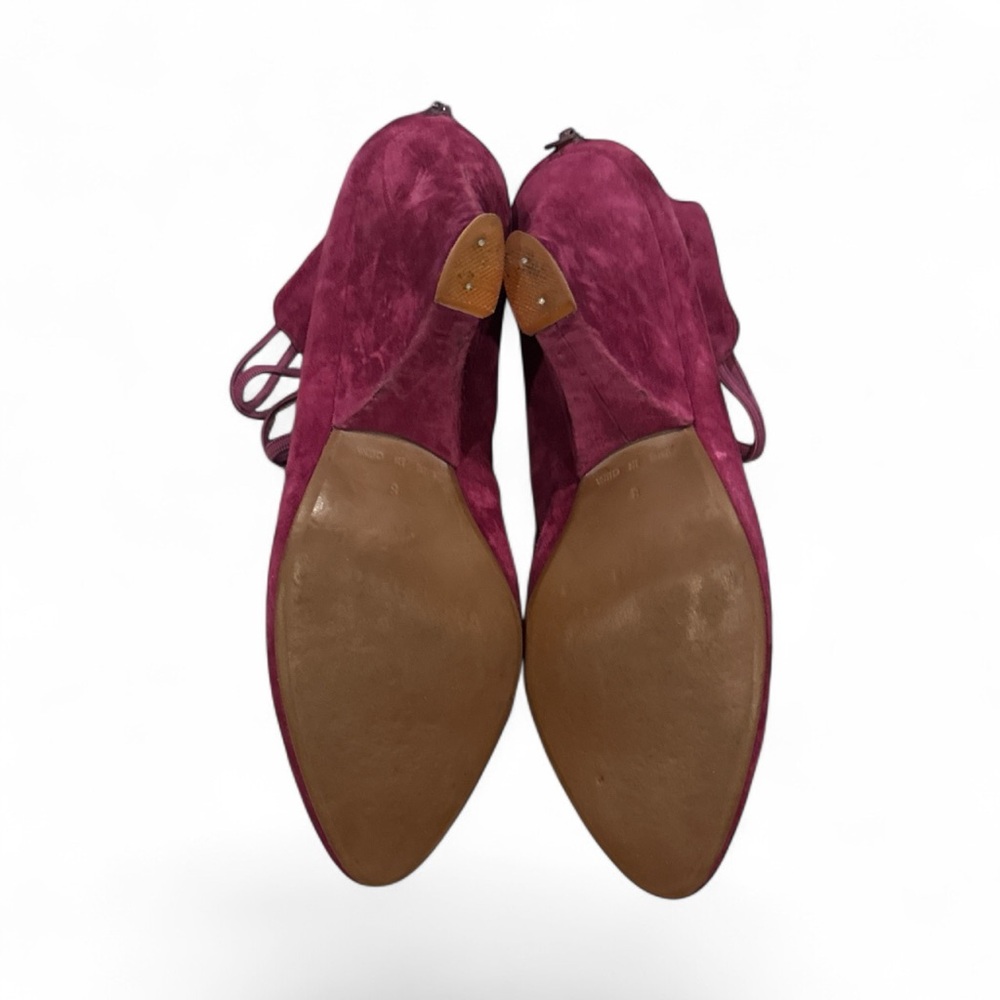 JEFFREY CAMPBELL WITCHY WHIMSY GOTH PURPLE WEDGE POINTY TOE VINTAGE CAGE SHOES 8 - Picture 5 of 11